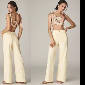 Anthropologie The Colette Beachy Linen Full-Length Wide-Leg Pants by Maeve 26